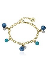 exquisite little blue and white crystal charm bracelet for babies and children
